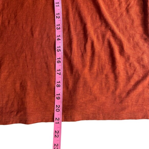 Nation LTD. Turtle Neck Puffed Mid Sleeve Women's Top Rust Orange - Size Small - Picture 8 of 8